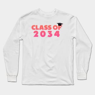 class of 2034 Orange Long Sleeve T-Shirt